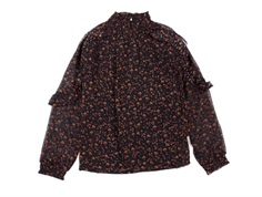 Creamie blouse flower dobby black